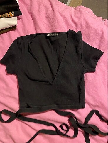 Zara Zara ip detaylı bluz