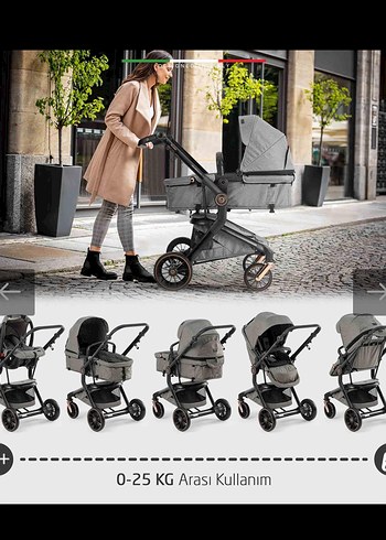 Gri Bebek Arabası - Elele baby markalı - Görsel 2