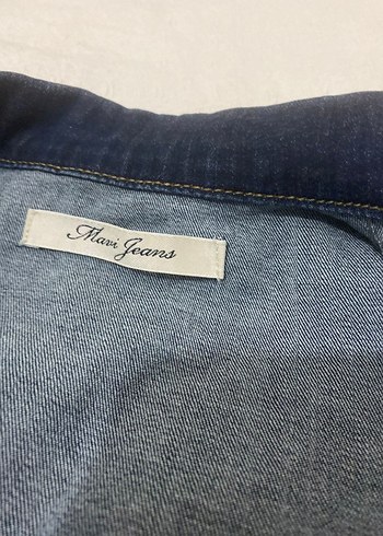 xs Beden Düğmeli Koyu Mavi Kadın Denim Ceket