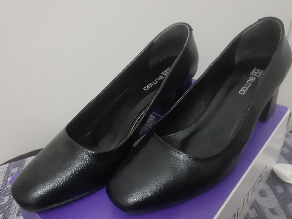 Siyah Alçak Topuklu Kadın Ayakkabı - Görsel 4