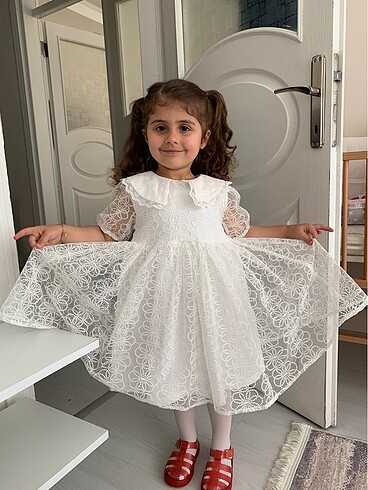 LCW Beyaz Abiye Elbise