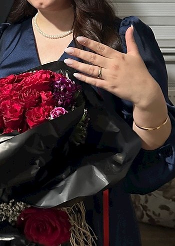 Lacivert saten midi elbise - Görsel 3