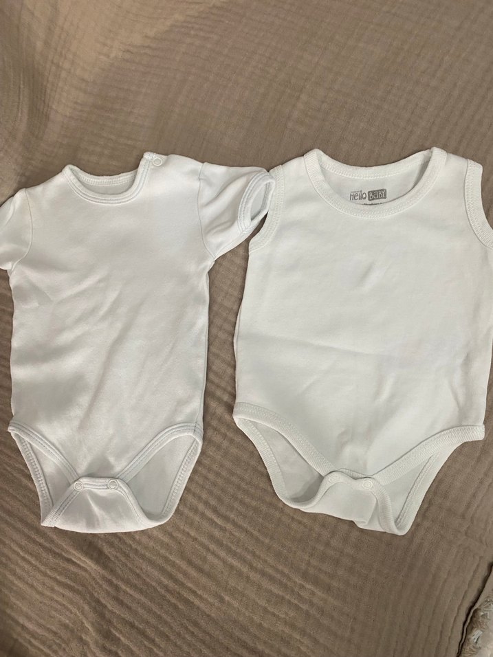 Beyaz Erkek Bebek Kısa Kollu Body - Görsel 2