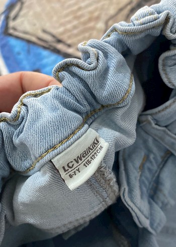 LC Waikiki Erkek çocuk Mavi Bol Kesim Yırtık Denim Pantolon