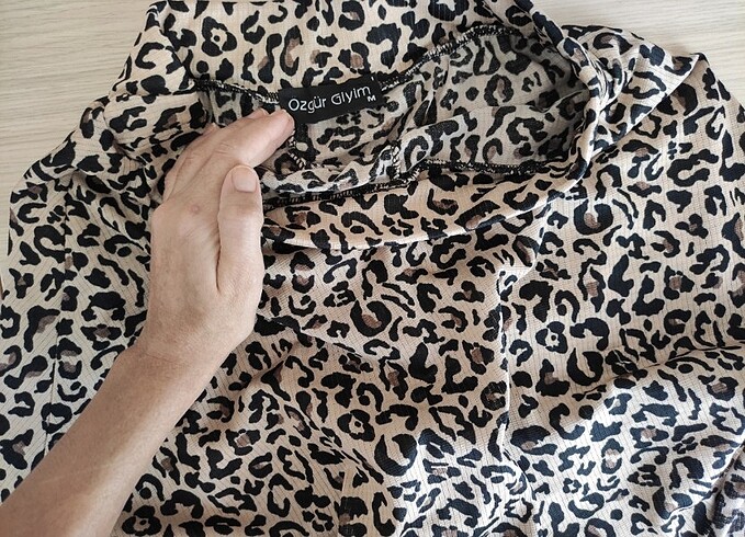 m Beden Leopar desenli şort etek