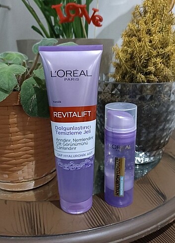 Loreal paris yüz temizleme jeli ve yüz nemlendirici jel 