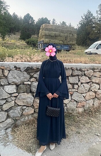 Zara Full astarlı şifon elbise