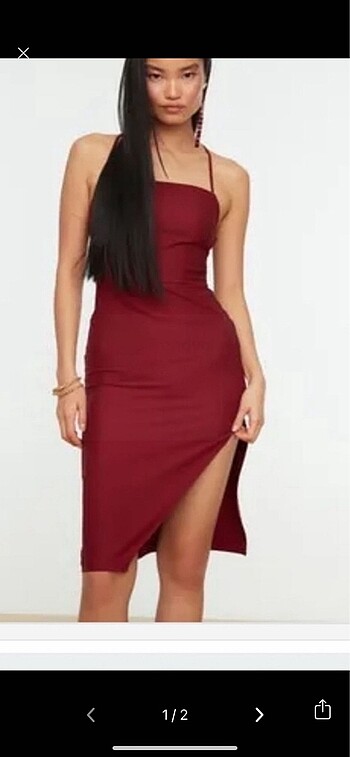 Bordo elbise