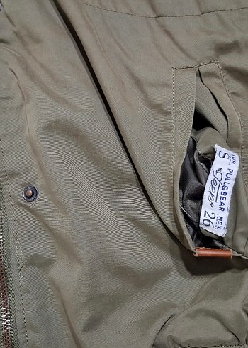 Pull&Bear İçi Peluş Haki Mont - Görsel 3