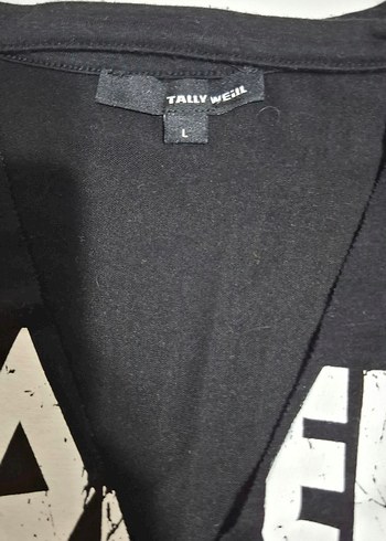 Tally Weijl Rock Punk Desenli Siyah Kolsuz Tişört - Görsel 2
