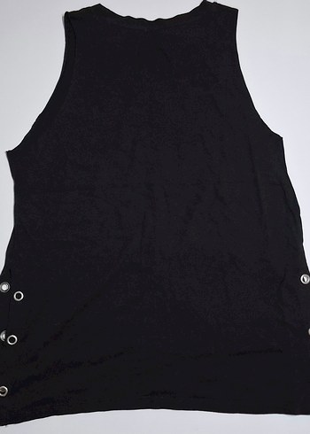 Tally Weijl Zincir Detaylı Siyah Rock Punk Kadın Atlet - Görsel 2