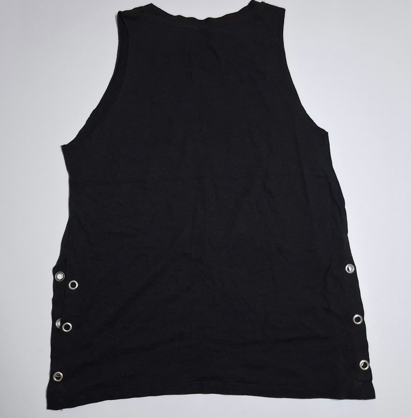 Tally Weijl Zincir Detaylı Siyah Rock Punk Kadın Atlet - Görsel 2