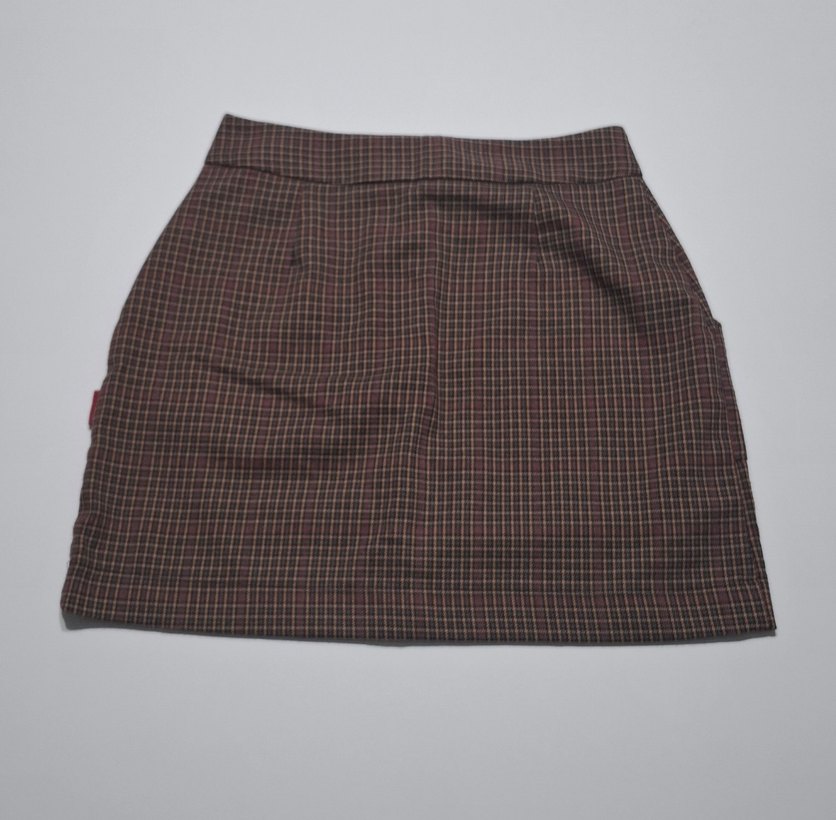 Pull and Bear Kareli Mini Etek - Görsel 2