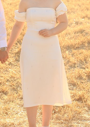 Dış çekim beyaz elbise - Görsel 2