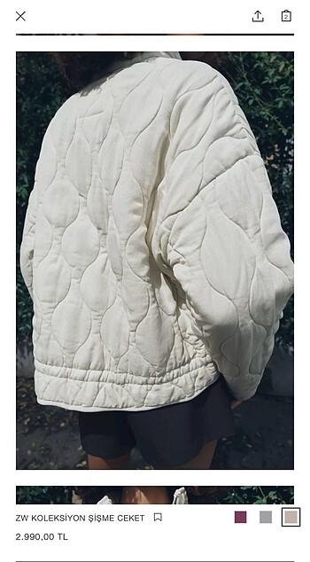 Zara Zara kapitone mont ceket