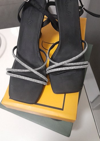 Siyah abiye kadeh Topuklu Kadın Ayakkabı - Görsel 2