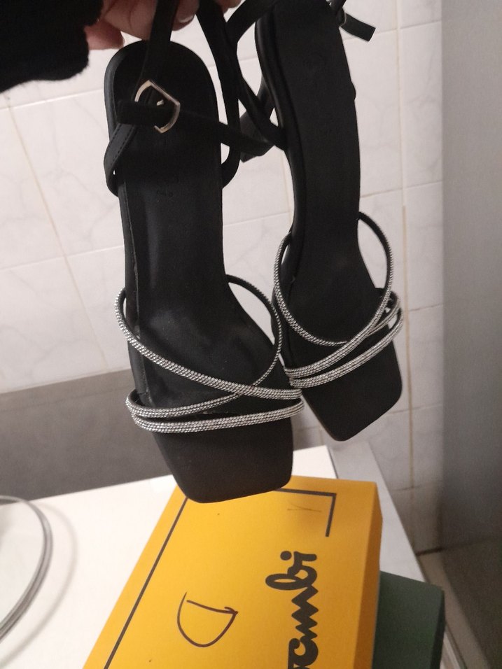 Siyah abiye kadeh Topuklu Kadın Ayakkabı - Görsel 5