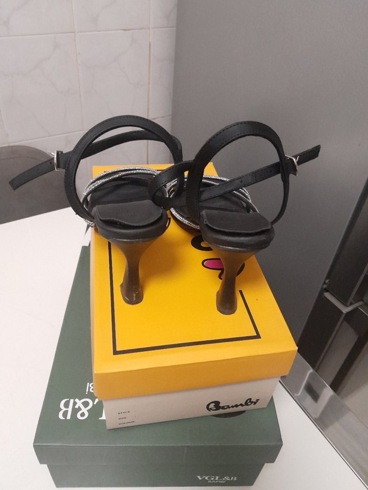 Siyah abiye kadeh Topuklu Kadın Ayakkabı - Görsel 3