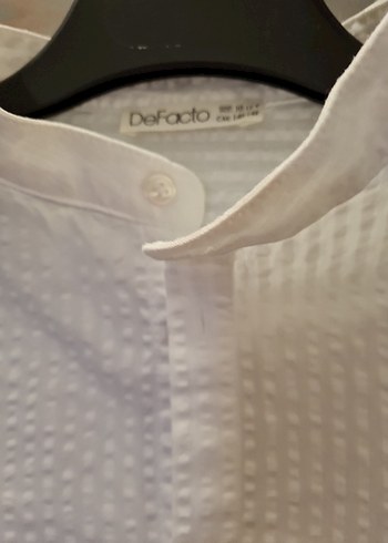 Kadın Beyaz Uzun Kollu Keten Gömlek - Görsel 5