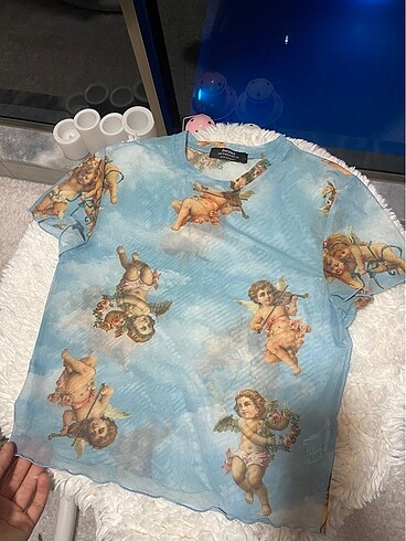 BERSHKA tül bluz