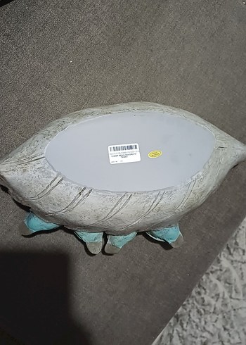 Turkuaz Kuşlu Gri Yaprak Biblo - Görsel 3