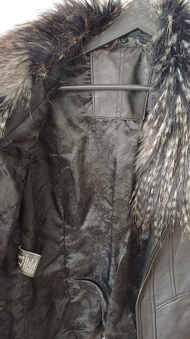 Kürklü Deri Biker Ceket - Görsel 4