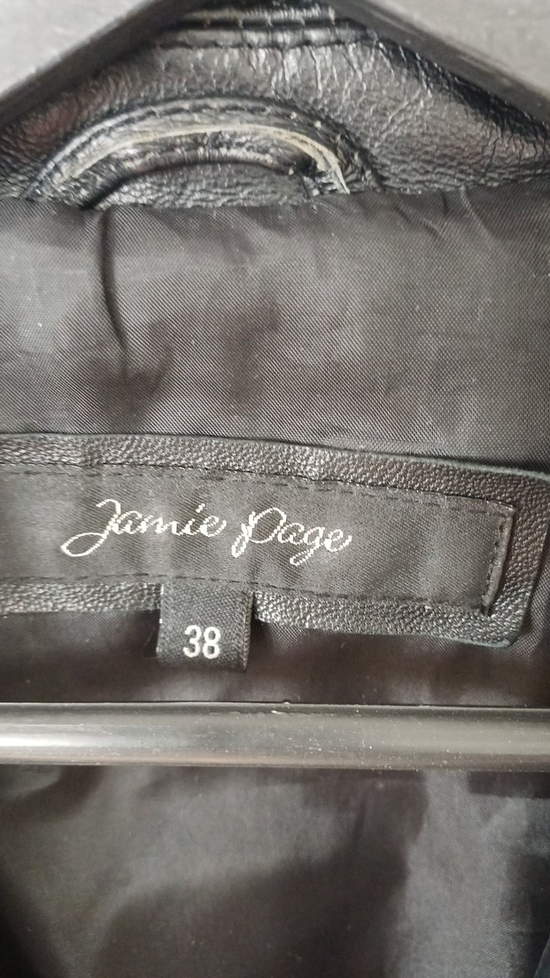 Düğmeli Siyah Deri Kadın Ceket - Görsel 4