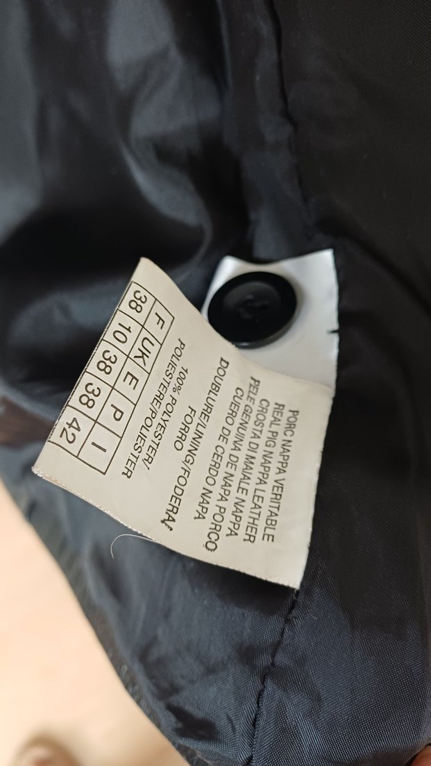 Düğmeli Siyah Deri Kadın Ceket - Görsel 5