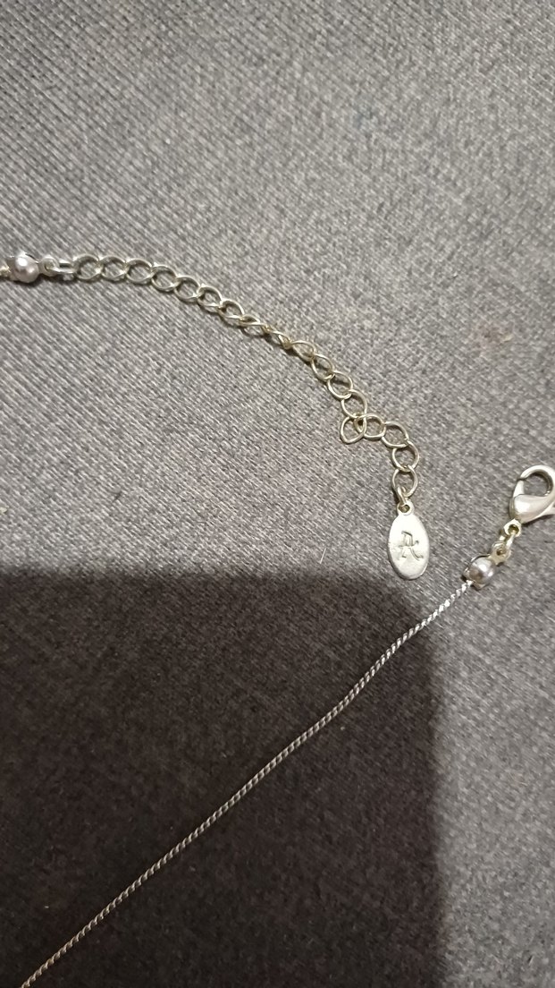 Uzun Boncuklu Turkuaz Gri Kadın Kolye - Görsel 2