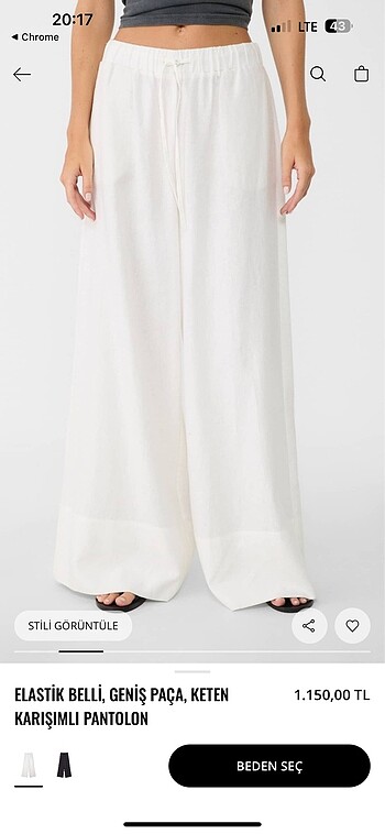 Stradivarius Stradivarius Keten Pantolon