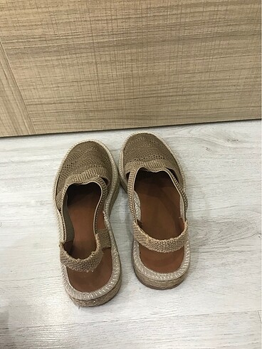 39 Beden Kadın hasır espadril ayakkabı