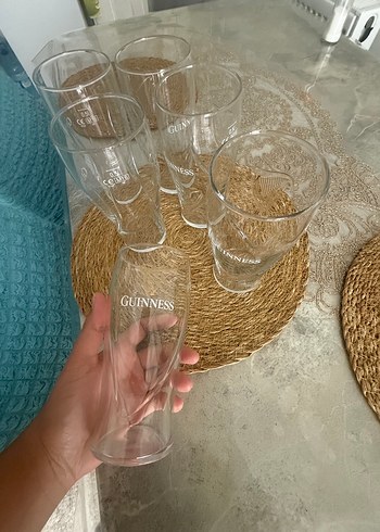  Beden Guinness Logolu Bira Bardakları Seti