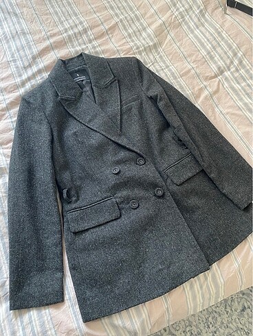 xs Beden Stradivarius kemerli blazer