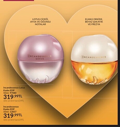 Avon Incandessence 50 ml kadın parfüm seti
