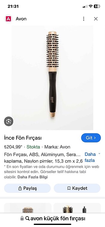 Avon ince fön fırçası - Görsel 2