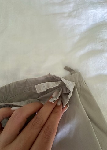 Nike Bej Geniş Kesim Kadın Keten Pantolon
