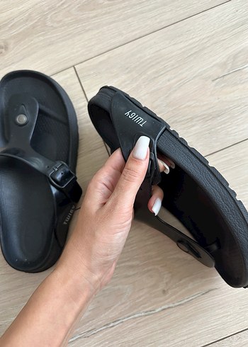 Siyah Tokalı Erkek Sandalet - Görsel 3