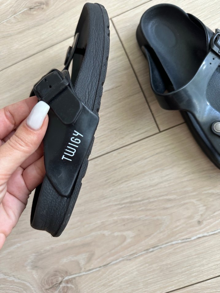 Siyah Tokalı Erkek Sandalet - Görsel 4