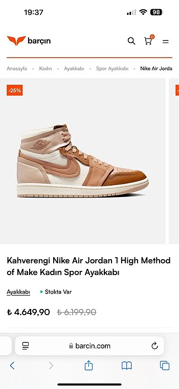 Nike Yeni etiketli air Jordan