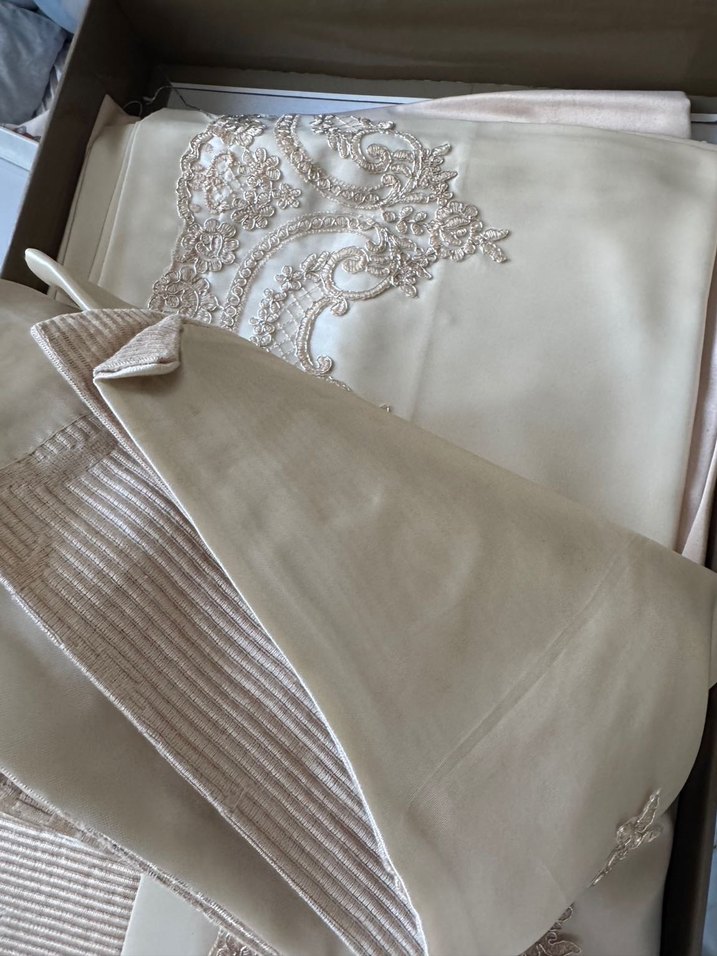 Nakışlı Parlak yatak örtüsü seti - Görsel 4