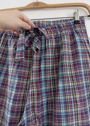 Rahat Kesim Çok Renkli Kadın Kumaş Pijama - Görsel 2