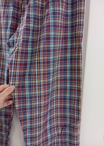 Rahat Kesim Çok Renkli Kadın Kumaş Pijama - Görsel 6