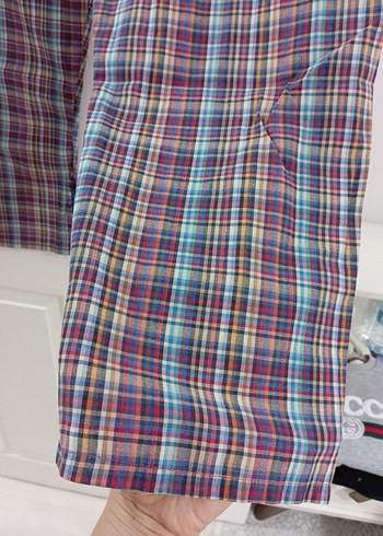 Rahat Kesim Çok Renkli Kadın Kumaş Pijama - Görsel 5