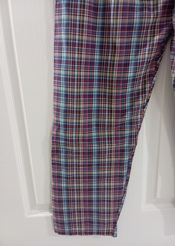 Rahat Kesim Çok Renkli Kadın Kumaş Pijama - Görsel 3