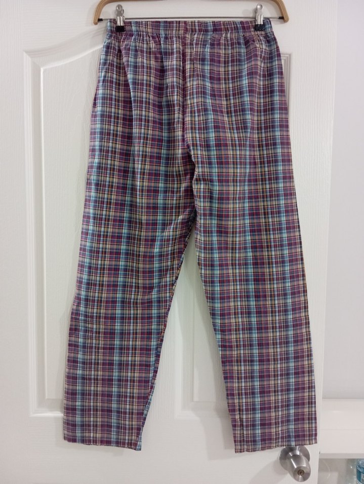 Rahat Kesim Çok Renkli Kadın Kumaş Pijama - Görsel 4