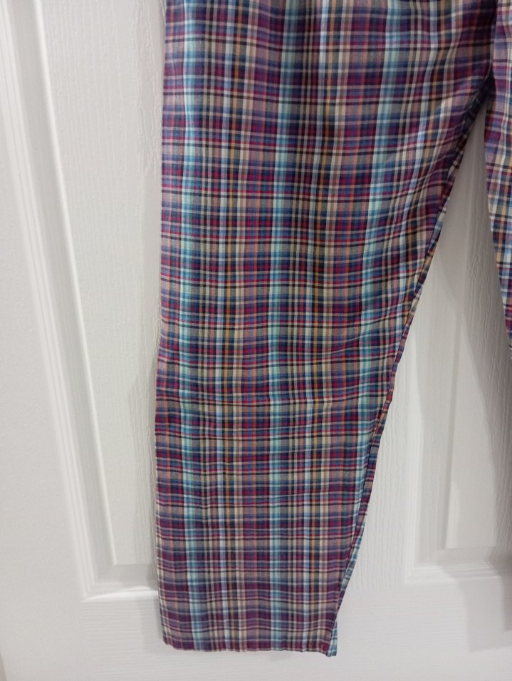 Rahat Kesim Çok Renkli Kadın Kumaş Pijama - Görsel 3