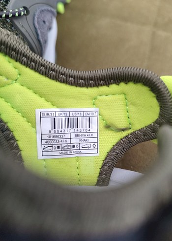 31 Beden haki Renk Lumberjack Erkek Çocuk haki Spor Sandalet