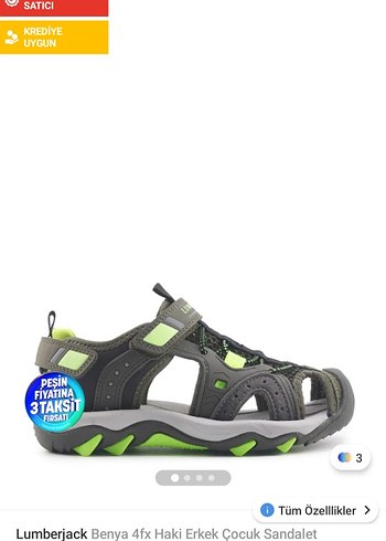 Lumberjack Erkek Çocuk haki Spor Sandalet