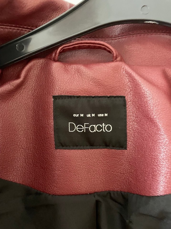 Bordo Deri Ceket - Görsel 2