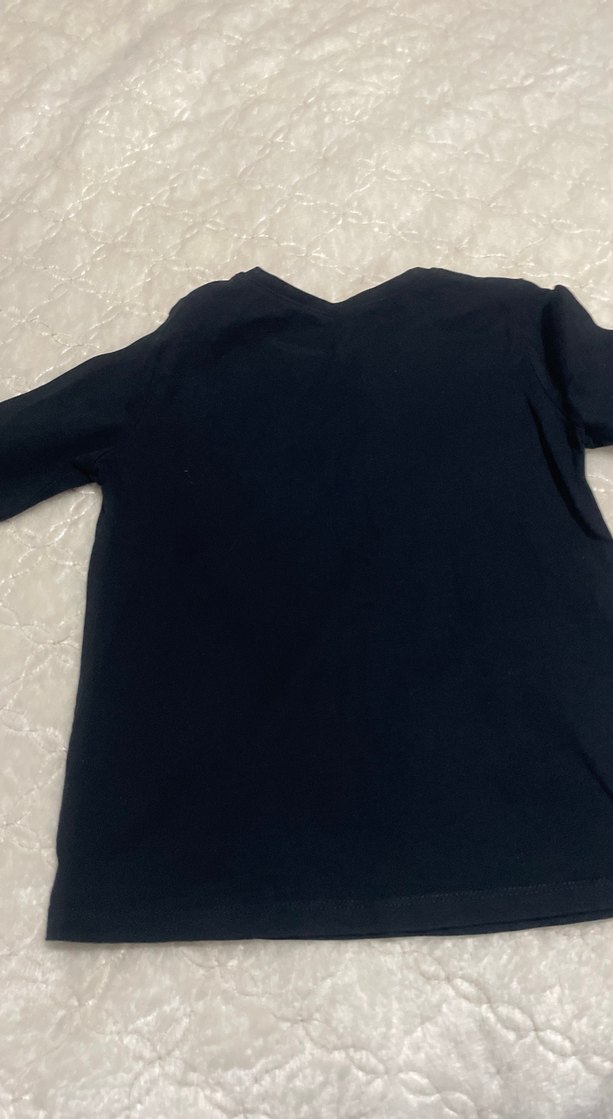 Siyah Kız Çocuk Uzun Kollu Tişört - Görsel 4